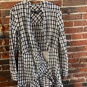 Plaid and ruffled dress
